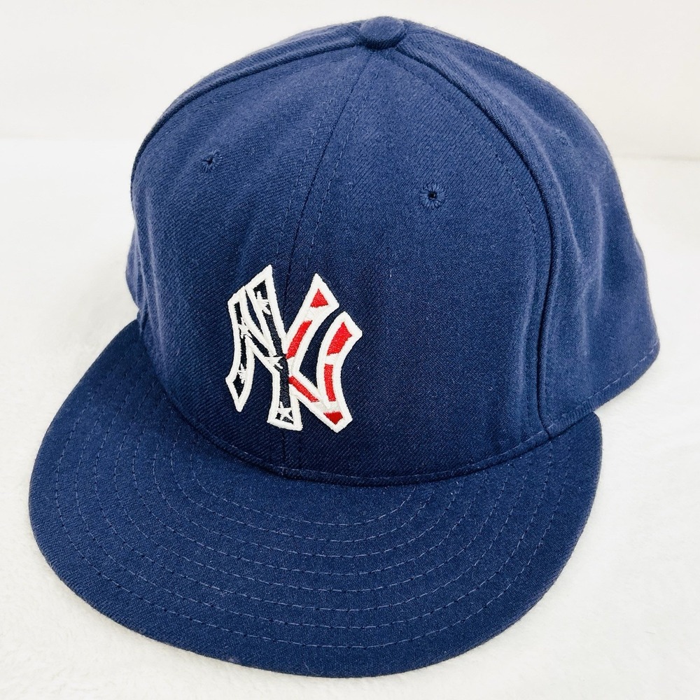 New Era‎ New York Yankees USA Flag 59FIFTY Fitted Hat Cap 7 3/8 Blue MLB